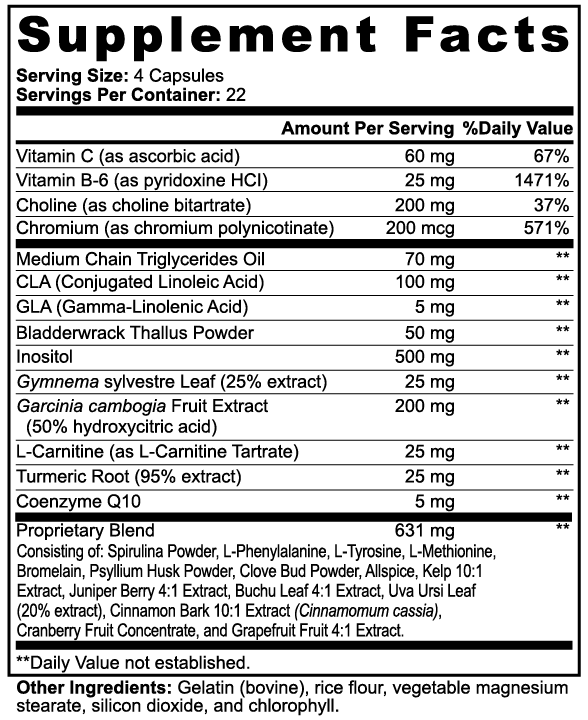 Fat Burner with MCT™ – Garcinia Cambogia, L-Carnitine & CLA | Supports Weight Loss & Metabolism | 90 Caps